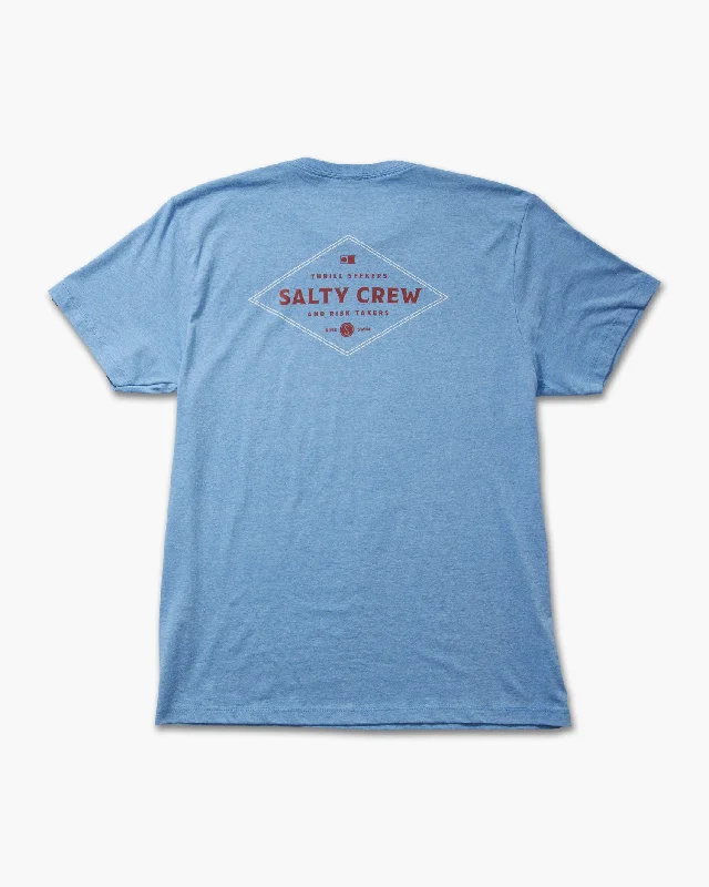 Double Diamond Classic Tee - Light Blue Heather