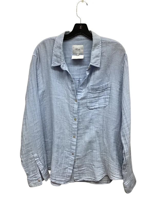 Top Long Sleeve By Rails In Blue, Size: Xxl