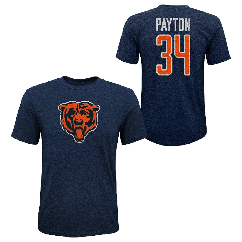 Youth Walter Payton #34 Chicago Bears Tri-Blend Name and Number Short Sleeve T-Shirt