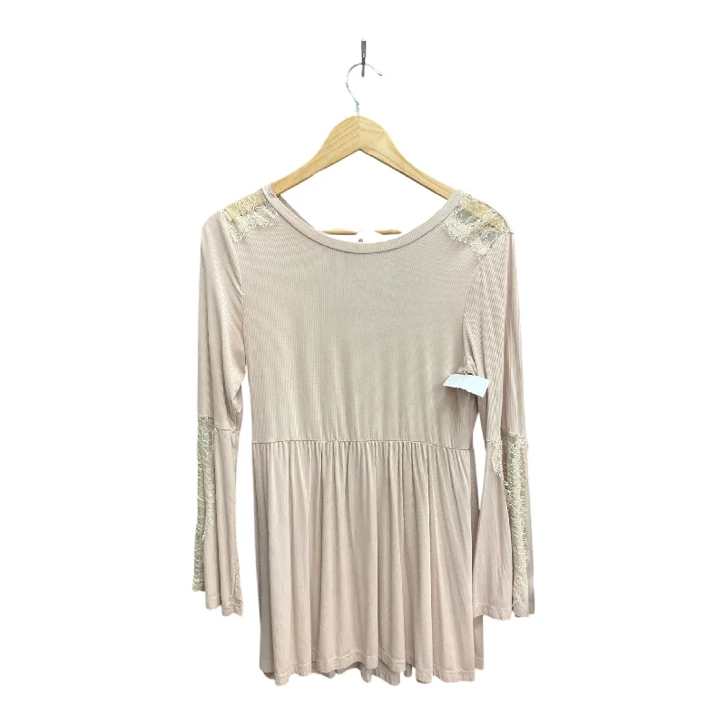 Top Long Sleeve By Cmc In Cream, Size: S