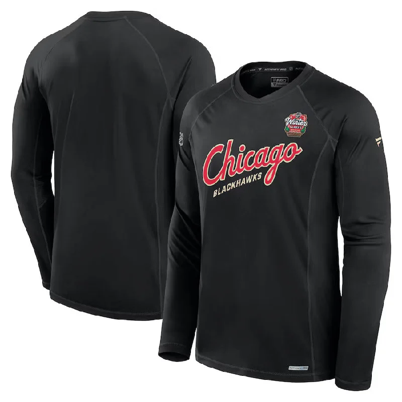 Chicago Blackhawks Fanatics 2025 Winter Classic Authentic Pro Poly Tech Long Sleeve Shirt