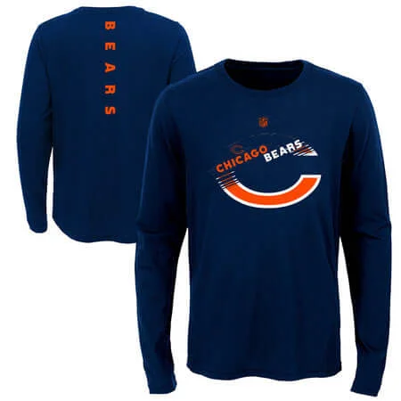 Chicago Bears Youth Outerstuff NFL Flux Long Sleeve Ultra Tee