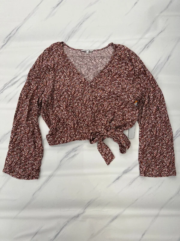 Top Long Sleeve By Madewell In Maroon, Size: M