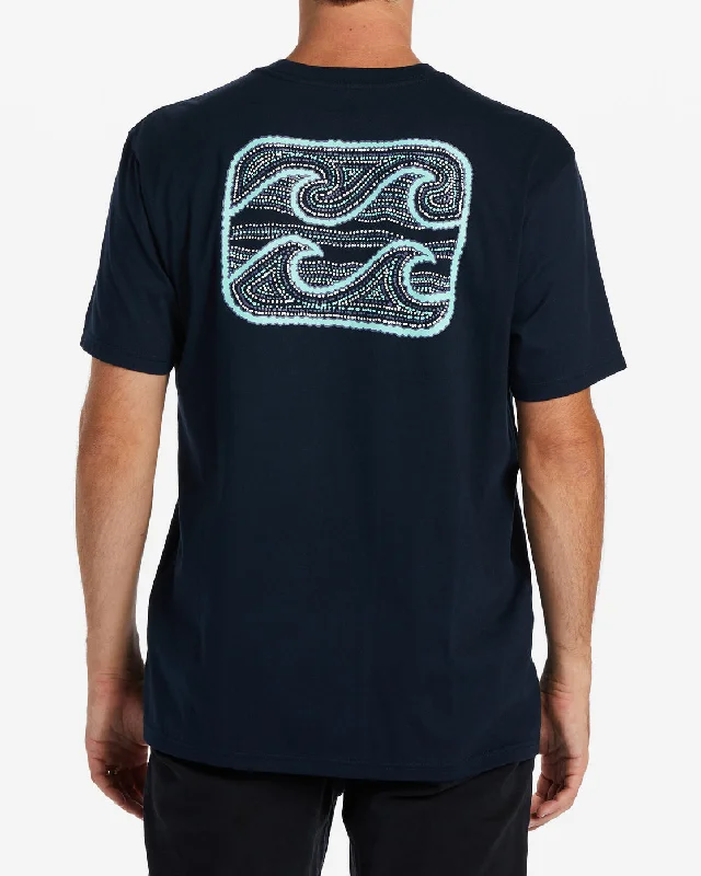 Crayon Wave T-Shirt - Navy