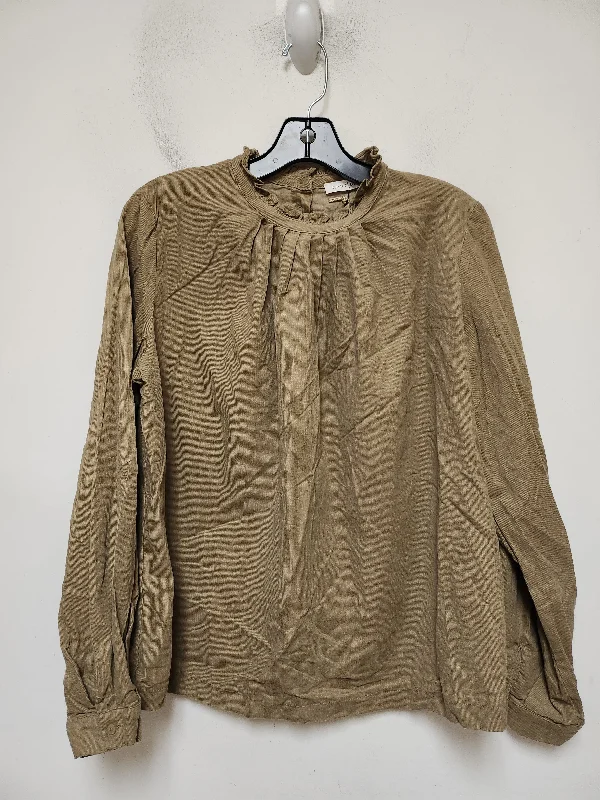 Top Long Sleeve By Clothes Mentor In Tan, Size: M