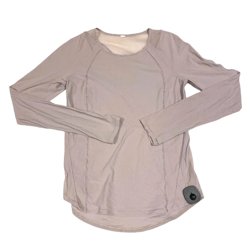 Athletic Top Long Sleeve Crewneck By Lululemon In Mauve, Size: 8