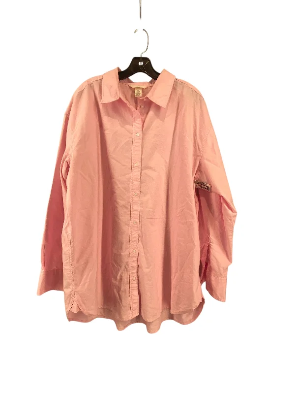 Top Long Sleeve By H&m In Pink, Size: Xl