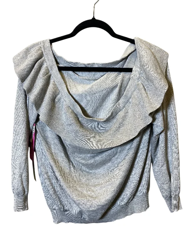 Top Long Sleeve By Cmc In Grey, Size: Xl