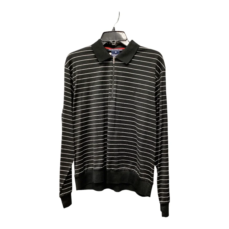 Athletic Top Long Sleeve Collar By Ralph Lauren In Striped Pattern, Size: Xl