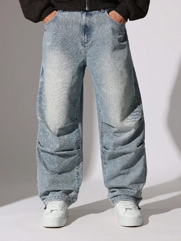 Mid Wash Parachute Skater Fit Jean