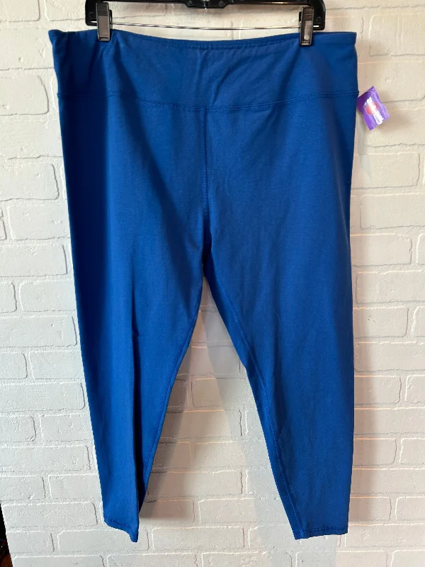 Blue Athletic Leggings Clothes Mentor, Size 22