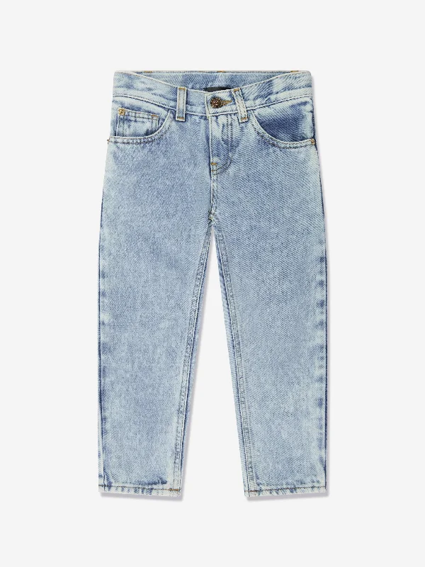 Versace Girls Slim Fit Jeans in Blue