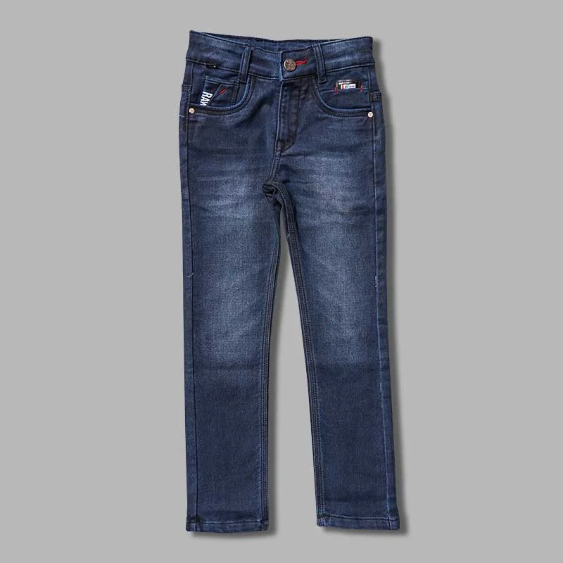 Navy Blue Slim Fit Jeans for Boys