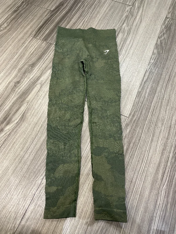 Athletic Leggings By Gym Shark In Green, Size: Xs