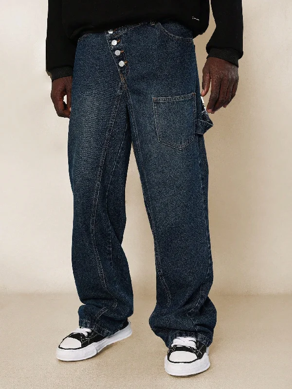 Wide Leg Crisscross Waist Jean