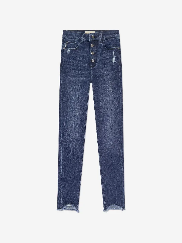 DL1961 Girls Chloe Distressed Skinny Jeans in Blue