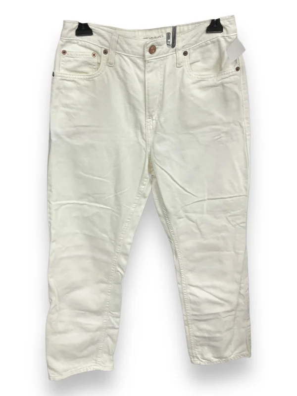 Timeless Comfort Jeans Straight By Avec Les Filles In Ivory, Size: 4