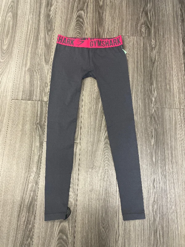 Athletic Leggings By Gym Shark In Grey & Pink, Size: M