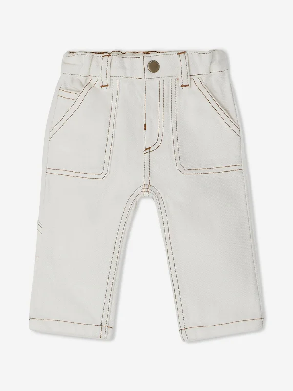 Bonpoint Baby Boys Gaspar Jeans in White