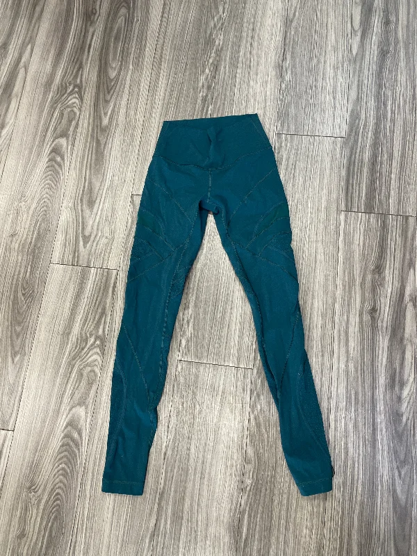 Athletic Leggings By Lululemon In Aqua, Size: 4