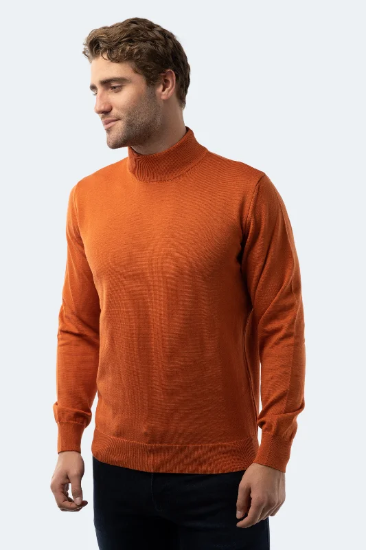 Orange Mockneck Sweater