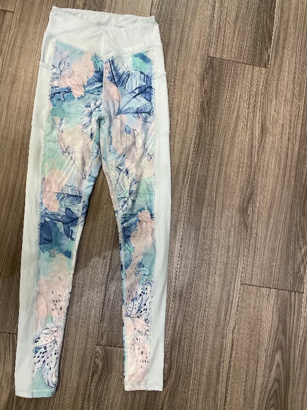 Athletic Leggings By Gym Shark In Floral Print, Size: S