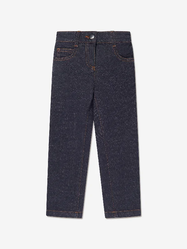 Fendi Girls Slim Fit Jeans in Blue