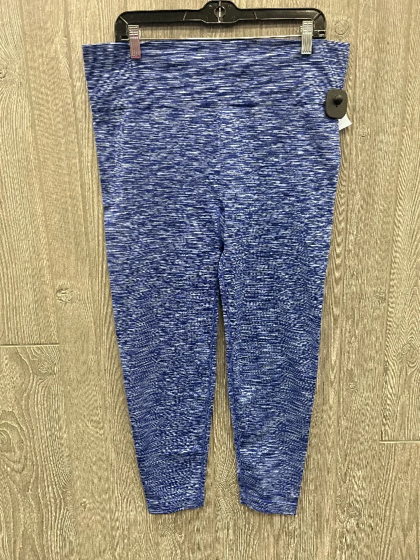 Athletic Leggings By Livi Active In Blue, Size: 1x