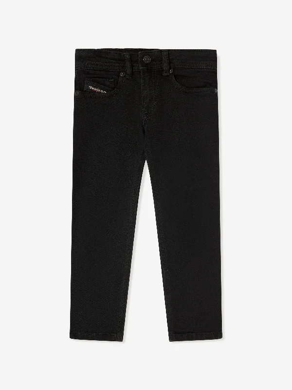 Diesel Boys Regular Fit Jeans in Black