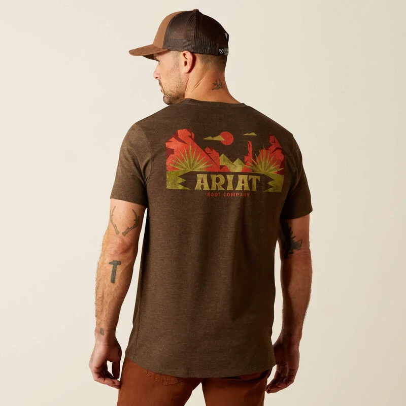 Ariat Men's Modern Mesa Graphic T-Shirt in Brown Heather